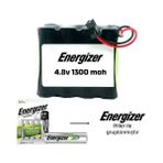 Energizer Rastar Oyuncak Araba Uyumlu 4.8V 1300 mah Oyuncak Araba Batarya Siyah Soket