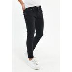 Enerjin Erkek Pantolon Skinny Fit Likralı Koyu Siyah Tırnaklı - 34 - 031-Siyah