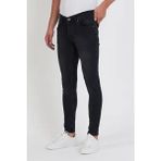 Enerjin Erkek Skinny Fit Likralı Siyah Tırnaklı Denim Pantolon Casual Günlük Kullanım İçin 1 Adet - Gri - 36
