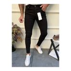 ENERJİN Erkek Slim Fit Likralı Kot Pantolon Düz Siyah Black