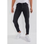 ENERJİN Erkek Slim Fit Likralı Kot Pantolon Siyah Black Tırnaklı