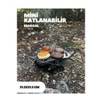 enerjivar Katlanabilir Geçmeli Mini Mangal – 31,5 x 31,5 cm | 1-2 Kişilik Taşınabilir Kamp ve Piknik Mangalı