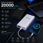 Enerx ENR-P20188DT 20.000 mAh 22.5 Watt Dijital Göstergeli Beyaz Powerbank