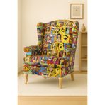 Enesar Home Pop Art Dijital Baskılı Desenli Kumaş Döşemelik Çok Amaçlı Kumaş