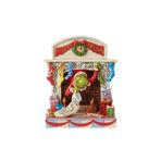 Enesco Jim Shore Dr. Seuss Grinch Şömineden Çıkan Noel Heykelcik, El Yapımı Taş Reçine, 14 cm, Çok Renkli