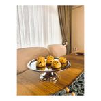 ENESKRİSTAL Gümüş Sunumluk Kek Kurabiye Standı (2’li)