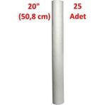 Enessu 1 Mikron 25 Adet 20 Inch Su Filtresi Sediment Filtre Tortu Filtre Su Arıtma - Açık Gri