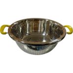 Enfa 28 cm Renkli Bakalit Kulplu Makarna ve Pirinç Süzgeci - Mavi - 28 cm pirinç ve makarna süzgeci