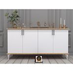 Enfa Store Celta Konsol,tv Ünitesi,dekoratif DOLAP,VITRIN,%100 Mdf,kolay Kurulum - 160 - Ceviz - Beyaz