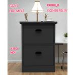 Enfa Store Gloin Gizli Bölmeli Komodin,mdf,kurulu Gönderilir,montaj Gerekmez,komidin,mdf Komodin,komodin - Antrasit - Gri