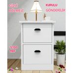 Enfa Store Gloin Gizli Bölmeli Komodin,mdf,kurulu Gönderilir,montaj Gerekmez,komidin,mdf Komodin,komodin - Beyaz