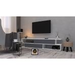 Enfa Store Modern 2 Tv ÜNITESI,%100 Mdf,kolay Kurulum,tv Sehpa - Gri - Beyaz