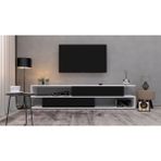Enfa Store Modern 3 Tv ÜNITESI,Mdf,tv Sehpa - Beyaz - Siyah - BEYAZ SİYAH 2