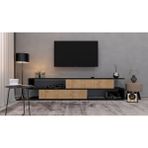 Enfa Store Modern 3 Tv ÜNITESI,Mdf,tv Sehpa - Siyah - Ceviz - siyah ceviz 8