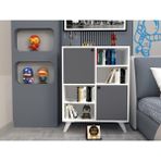 Enfa Store Square Çok Amaçlı DOLAP, Mdf,çocuk Dolabı,mutfak Dolabı,banyo Dolabı - Beyaz - Gri