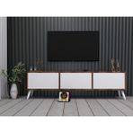 Enfa Store Trejo Tv Ünitesi,Mdf - Koyu Ceviz - Beyaz - 160