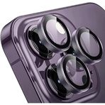 Enfein iPhone 15 Pro / 15 Pro Max İle Uyumlu CmCov Kamera Lens Koruyucu Kolay Tak Çıkar Ergonomik İnce Tasarım Kırılma Ve Çizilme Önleyici Derin Mor