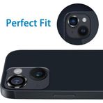 Enfein iPhone 15 Pro / 15 Pro Max İle Uyumlu CmCov Kamera Lens Koruyucu Kolay Tak Çıkar Ergonomik İnce Tasarım Kırılma Ve Çizilme Önleyici Silver