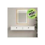 ENG AHŞAP MDF Beyaz 2 Kapaklı Dresuar Modern Mobilya