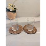 Eng Glint Cam 2li Kahve Yanı Bardak 125 ml Gold - Şeffaf - 2 Adet
