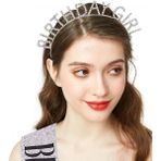 ENG Nessiworld Gümüş Kristal Taşlı Birthday Girl Doğum Günü Tacı Ithal Ürün 17 x 16 cm - Çok Renkli
