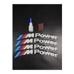 ENGAKSESUAR M Power 4 Adet Lastik Yazısı Motosiklet Ve Otomobil MPower Lastik Yazısı Sticker + Yapıştırıcı
