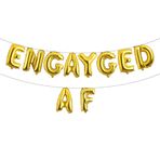 Engayged AF Afiş İfadesi Eşcinsel Nişan Partisi Malzemeleri Mektup Balon Afiş, LGBTQ Gurur Düğün Duş Bekarlığa Veda Partisi Dekoru (ENGAYGED AF Altın)