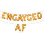 Engayged AF Afiş İfadesi Eşcinsel Nişan Partisi Malzemeleri Mektup Balon Afiş, LGBTQ Gurur Düğün Duş Bekarlığa Veda Partisi Dekoru (ENGAYGED AF Turuncu)