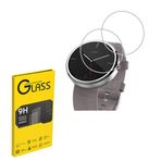 ENGFYADSY Motorola Moto 360 1. ve 2. Nesil 46 mm Akıllı Saat için Ekran Koruyucu Temperli Cam Film, 9H Sertlik, Çizilmez, Yüksek Çözünürlüklü, Kabarcıksız (2 adet)