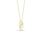 Engin Gold 14 Ayar Altın Taşlı Geometrik Kolye