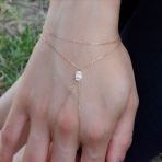 Engin Gold 14K Baget Taşlı Altın Şahmeran Bileklik