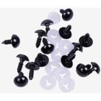 Engin TT Amigurumi Siyah Vidalı Göz Örgü Bebek Gözleri El Örgüsü Oyuncak Gözleri 8 mm -10 mm -5+5 Çift (20 Adet)