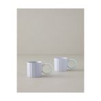 English Home Angled New Bone China 2 Parça 2 Kişilik Kahve Fincan Takımı 90 ml Lila