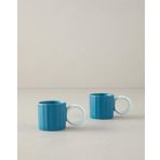 English Home Angled New Bone China Kahve Fincan Takımı Turkuaz