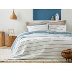 English Home Aquatic Line Ipliği Boyalı Tek Kişilik Nevresim Takımı 160 x 220 cm Lacivert- Mavi