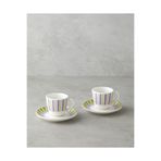 English Home Arian Bone Porselen 4 Parça 2 Kişilik Kahve Fincan Takımı 90 ml Yeşil-mor
