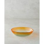 English Home Arina Cam Salata Kasesi Yeşil-Turuncu - Turuncu - Yeşil - 18 x 23 cm