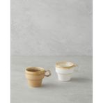 English Home Arlena Seramik 2'li Kahve Fincan Takımı 105 ml Bej-Kahverengi - Bej - Kahverengi