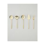 English Home Aurelia Paslanmaz Çelik 5'li Servis Seti 20,5x22,8x21,8x23,5x22 cm Gold