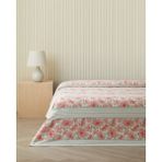 English Home Bera Baskılı Pamuklu Tek Kişilik Pike 150X220 cm Pembe - Açık Pembe