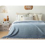 English Home Blue Fade Dokuma Çift Kişilik Yatak Örtüsü 240X260 cm Mavi - 200 x 220 cm