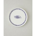 English Home Blue Fishy Seramik Pasta Tabağı 20 cm Beyaz - Lacivert - Renk