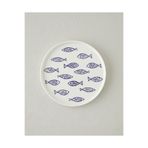 English Home Blue Rhythm Seramik Pasta Tabağı 20 cm Beyaz - Lacivert