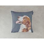 English Home Breton Goblen Kırlent Kılıfı Mavi - 45 x 45 cm