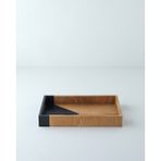 English Home Briel Dekoratif Tepsi 40x24x5,5 cm Kahverengi-Siyah