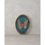 English Home Butterfly Polyresin Duvar Aksesuarı Lacivert