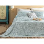 English Home Calm Nature Baskılı Tek Kişilik Pike Takımı 150 x 220 cm Seledon - Beyaz - Yeşil