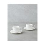 English Home Carmen New Bone China 4 Parça 2 Kişilik Çay Fincanı Takımı 220 ml Beyaz