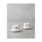 English Home Celestia Porselen 4 Parça 2 Kişilik Kahve Fincan Takımı 90 ml Renkli