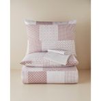 English Home Chain Patch Kolay Ütülenir Çarşaflı Çift Kişilik Nevresim Takımı 200X220 cm Mürdüm - 200 x 220 cm